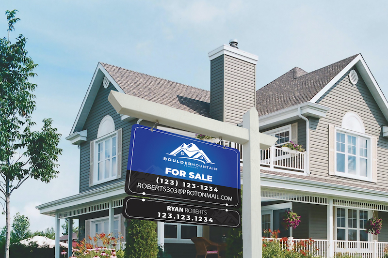 Boulder Mountain Brokers Real Estate Yard Sign | Nederland, CO