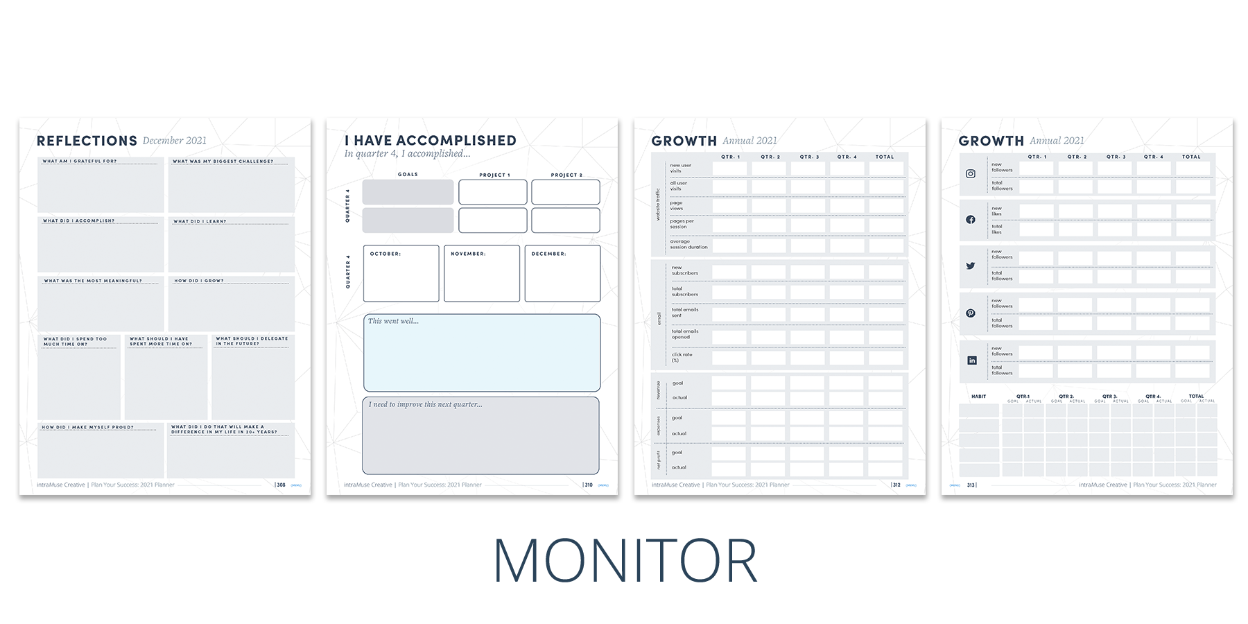 Plan for Success 2021 Planner | Monitor Your Success