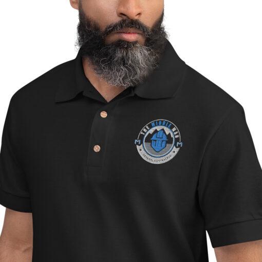 Middle Man Badge Embroidered Polo Shirt - Image 4