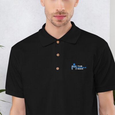 Middle Man Embroidered Polo Shirt