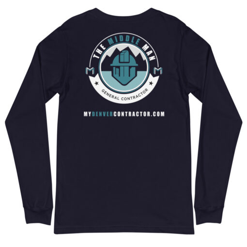 Middle Man Reverse Unisex Long Sleeve Tee - Image 4