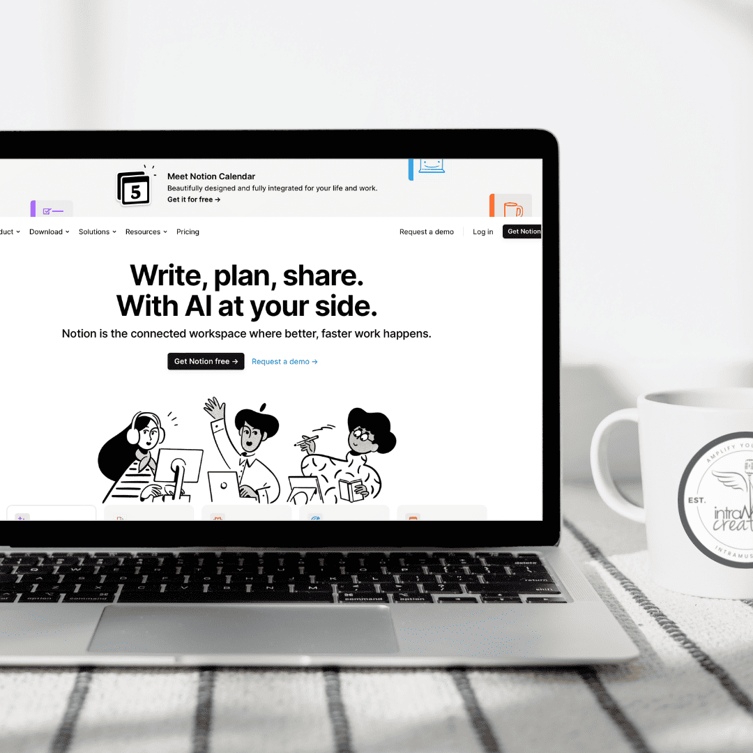 intraMuse Creative crafting client portals using Notion