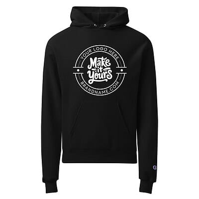 Custom Black Champion Hoodie – Make It Yours