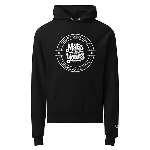 Custom Black Champion Hoodie – Make It Yours