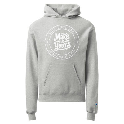 Custom Gray Champion Hoodie – Make It Yours