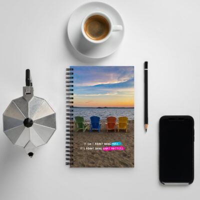 Live Creatively Spiral Notebook — Agimak Beach, Ontario